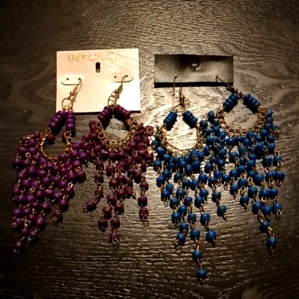 Dangle mini beads earrings